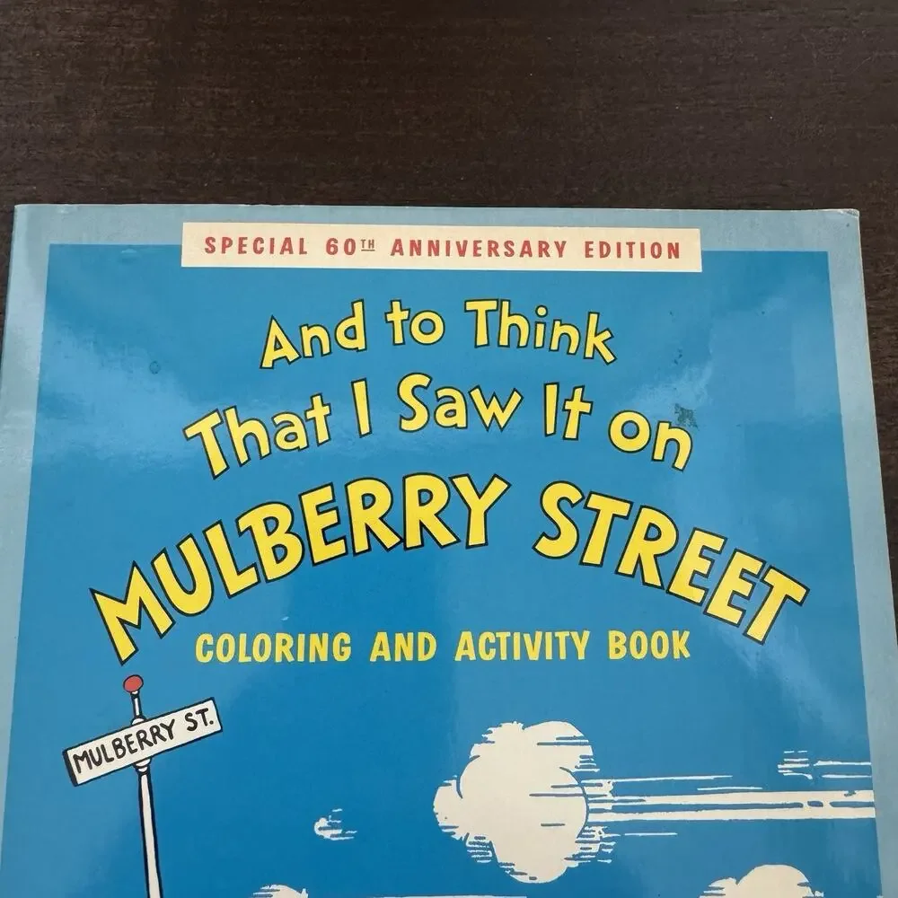 VTG‎ Dr Seuss Coloring Book And to Think That I Saw It on Mulberry Street